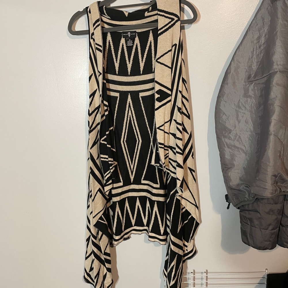 Black and Tan duster vest cardigan